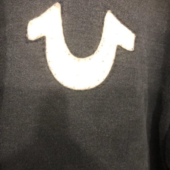 TRUE RELIGION BLACK CLASSIC HOODIE SIZE LARGE - Picture 2 of 10